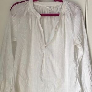 Time and Tru white eyelet blouse.